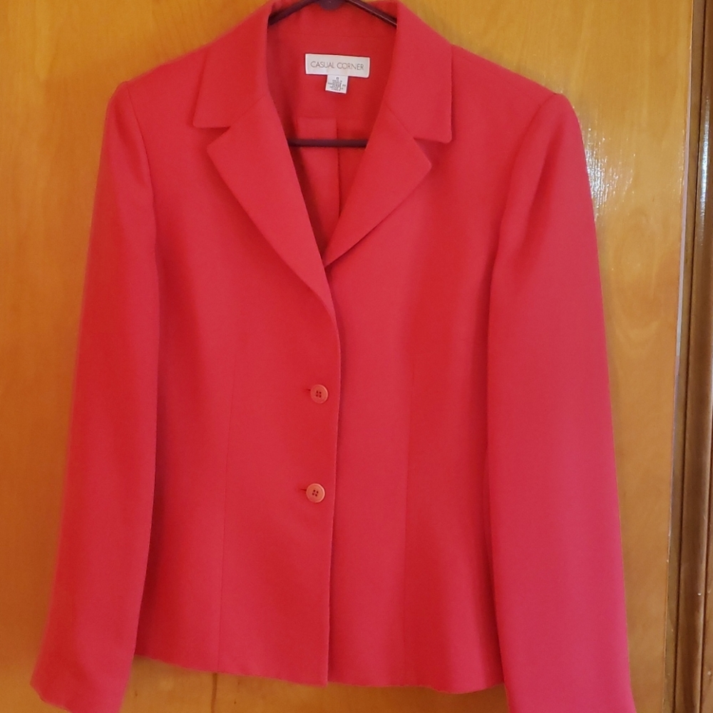 Casual Corner Dark Orange Blazer Size 8